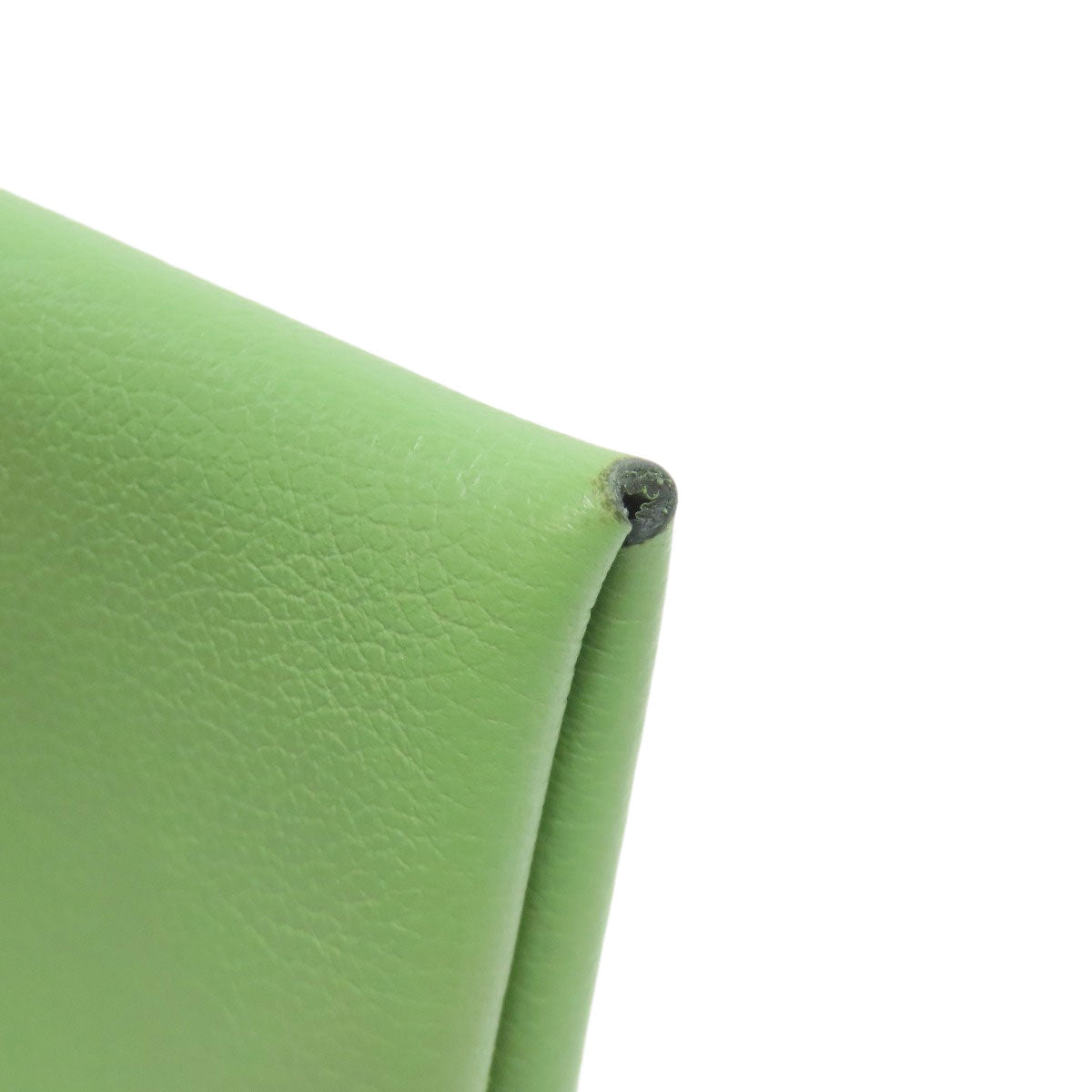 HERMES Coin case Evercolor green Calvi duo