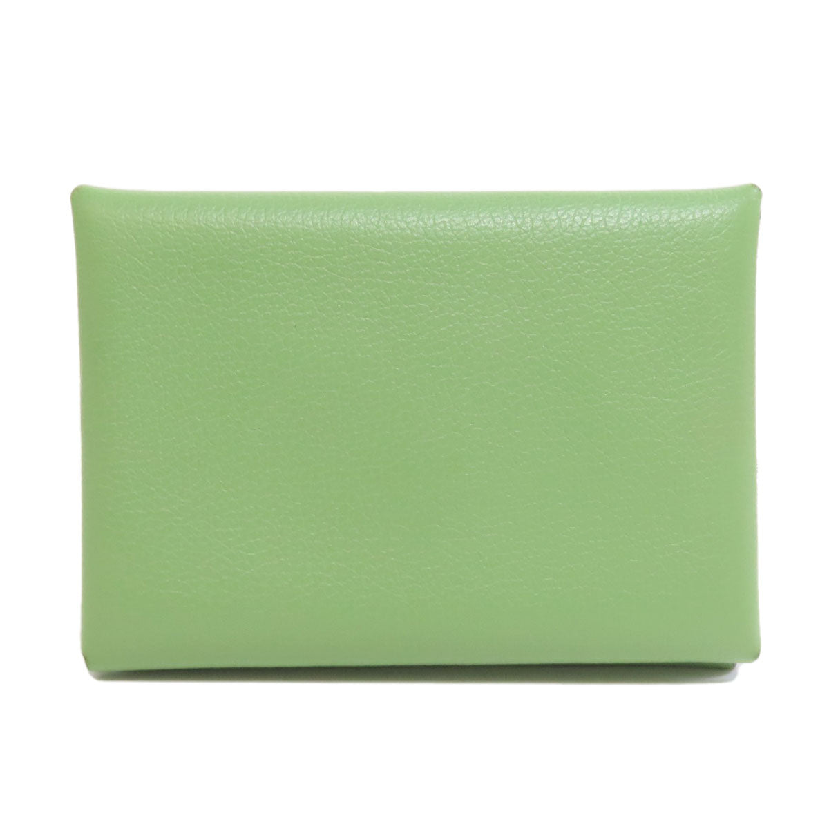 HERMES Coin case Evercolor green Calvi duo