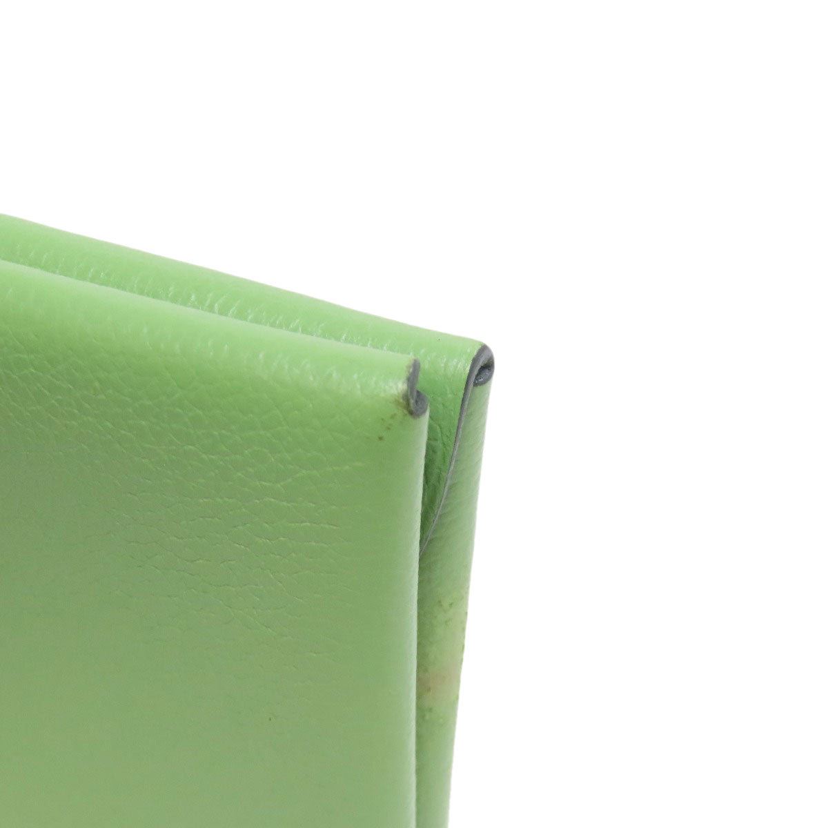 HERMES Coin case Evercolor green Calvi duo