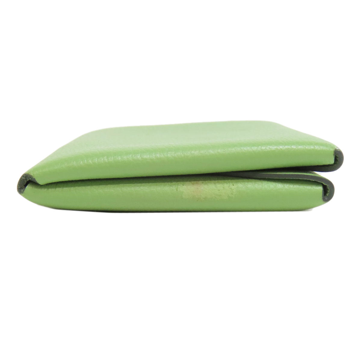 HERMES Coin case Evercolor green Calvi duo