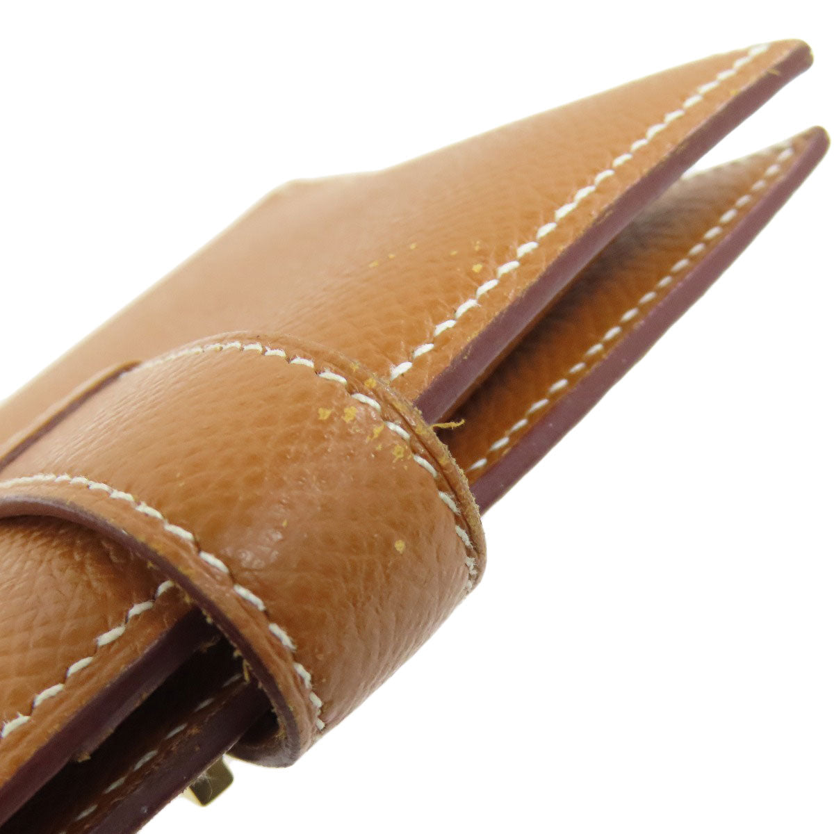 HERMES Bifold Wallet Epsom gold Bearn Compact Gold Gold Metal