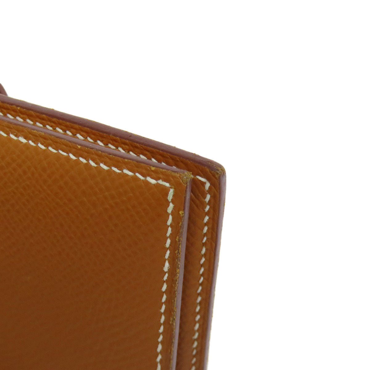 HERMES Bifold Wallet Epsom gold Bearn Compact Gold Gold Metal
