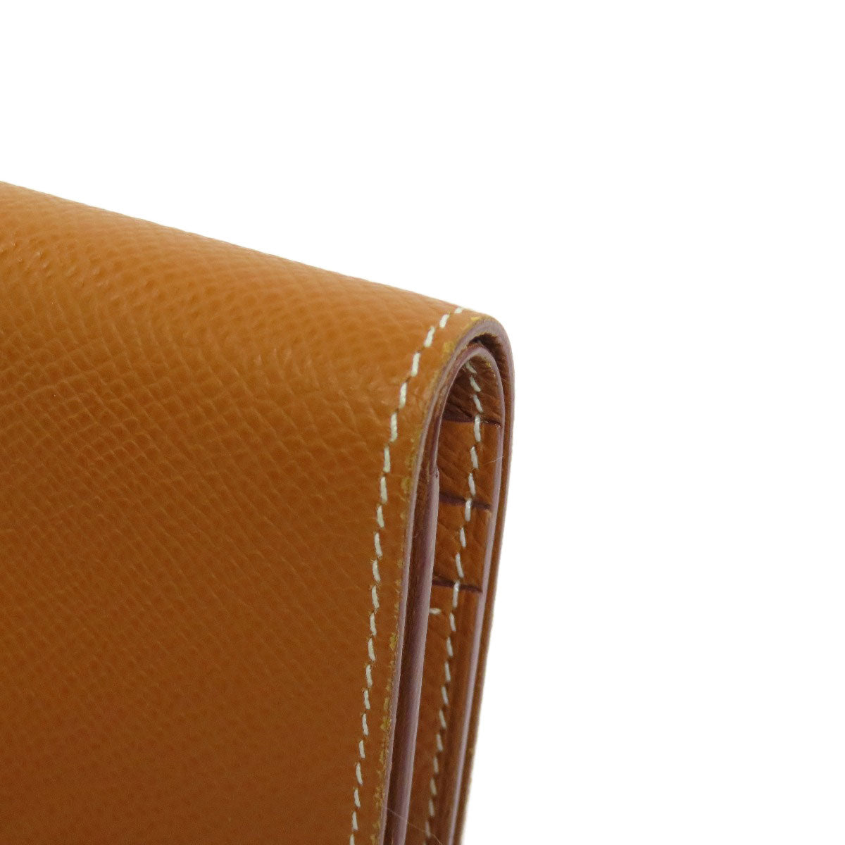 HERMES Bifold Wallet Epsom gold Bearn Compact Gold Gold Metal