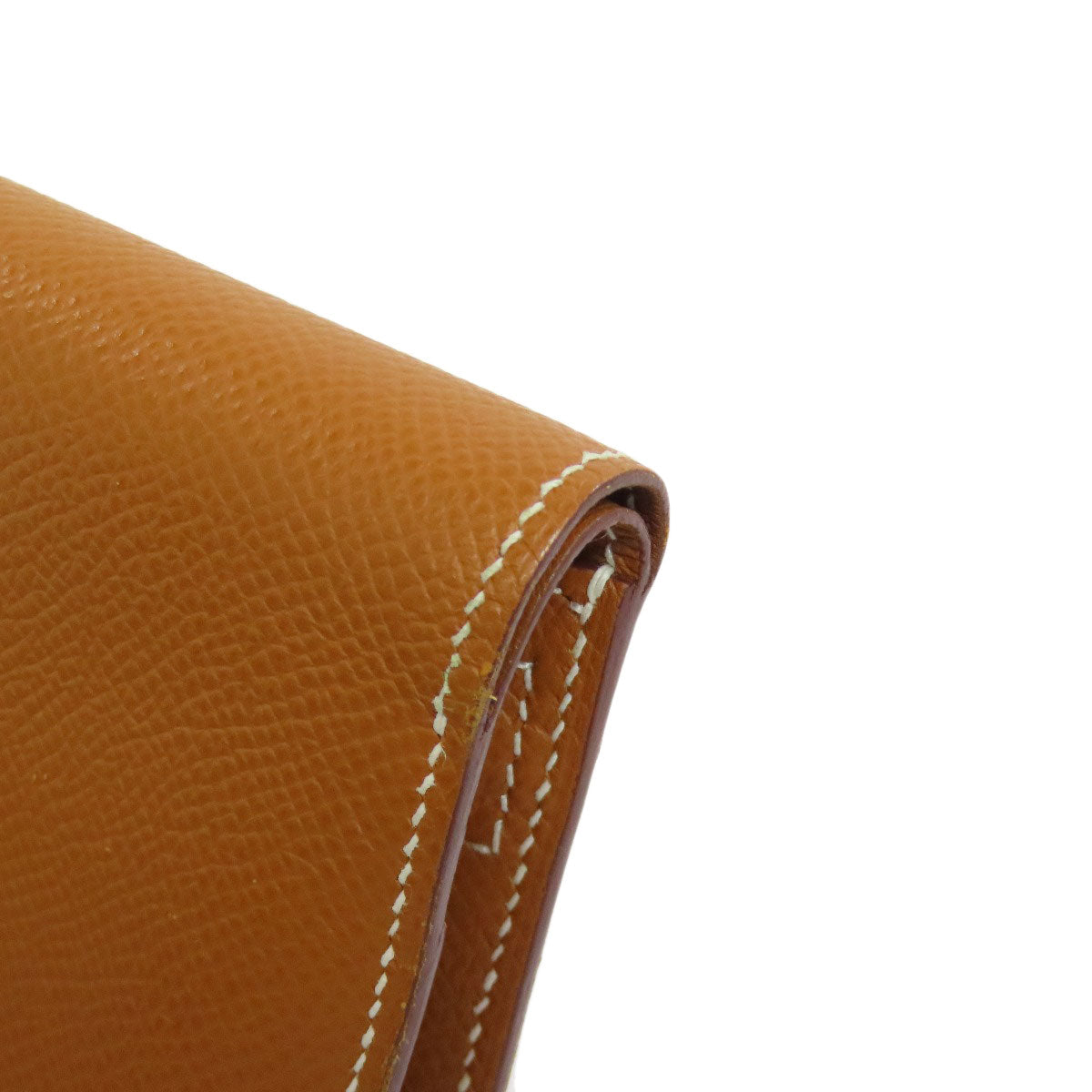 HERMES Bifold Wallet Epsom gold Bearn Compact Gold Gold Metal
