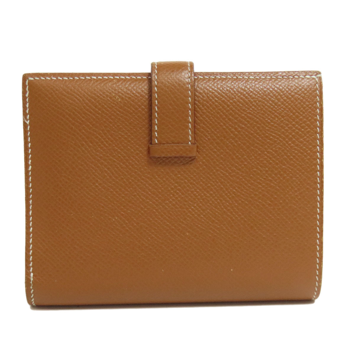 HERMES Bifold Wallet Epsom gold Bearn Compact Gold Gold Metal