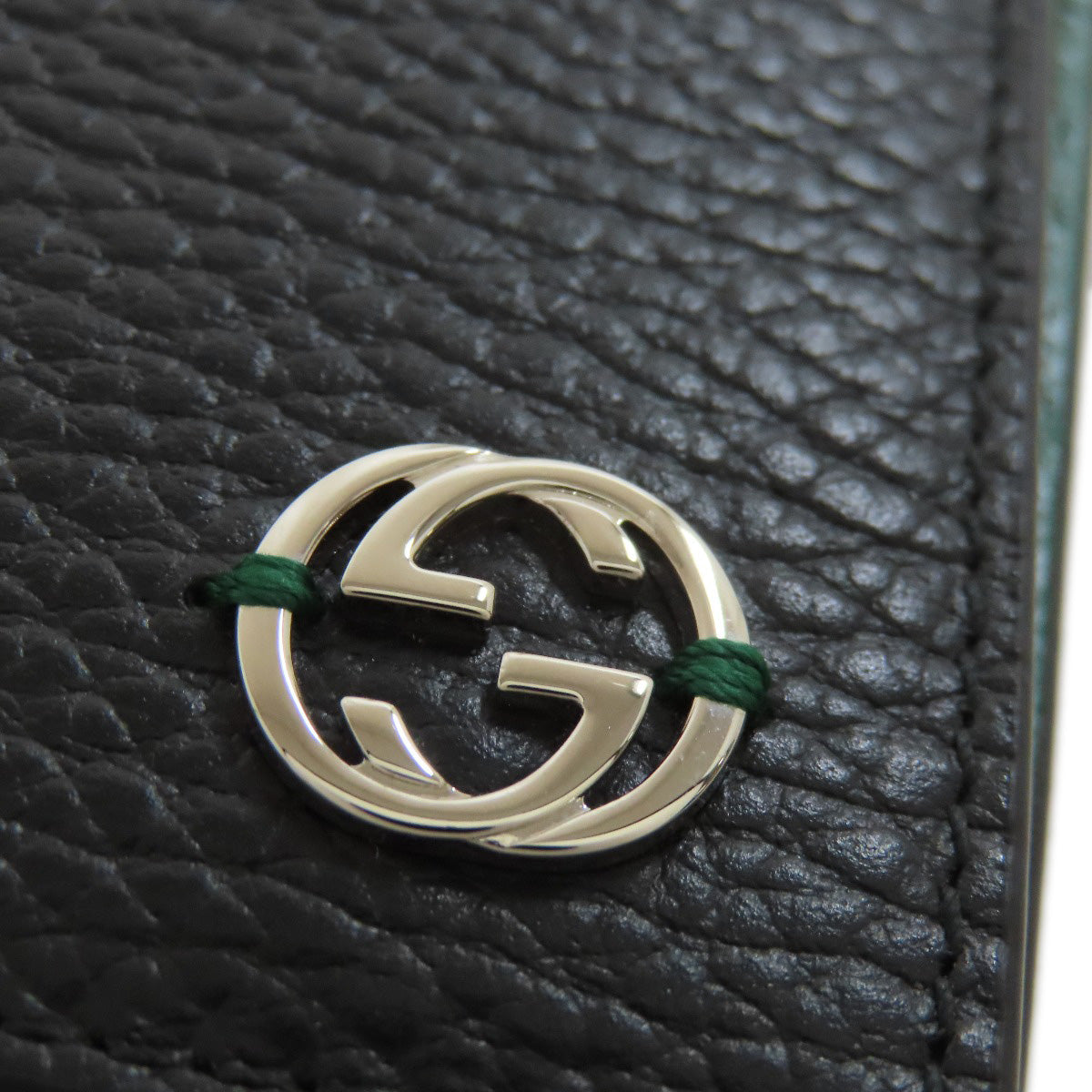 GUCCI Long Wallet Purse 610467 leather black Interlocking G outlet