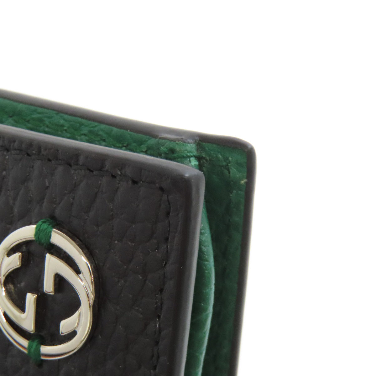 GUCCI Long Wallet Purse 610467 leather black Interlocking G outlet