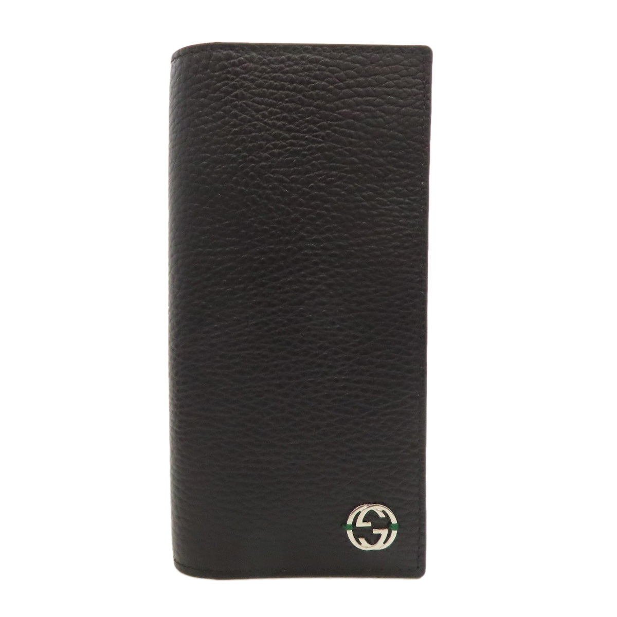 GUCCI Long Wallet Purse 610467 leather black Interlocking G outlet