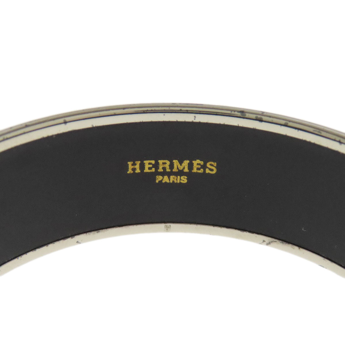 HERMES bracelet metallic Brown Emaille GM Women Used