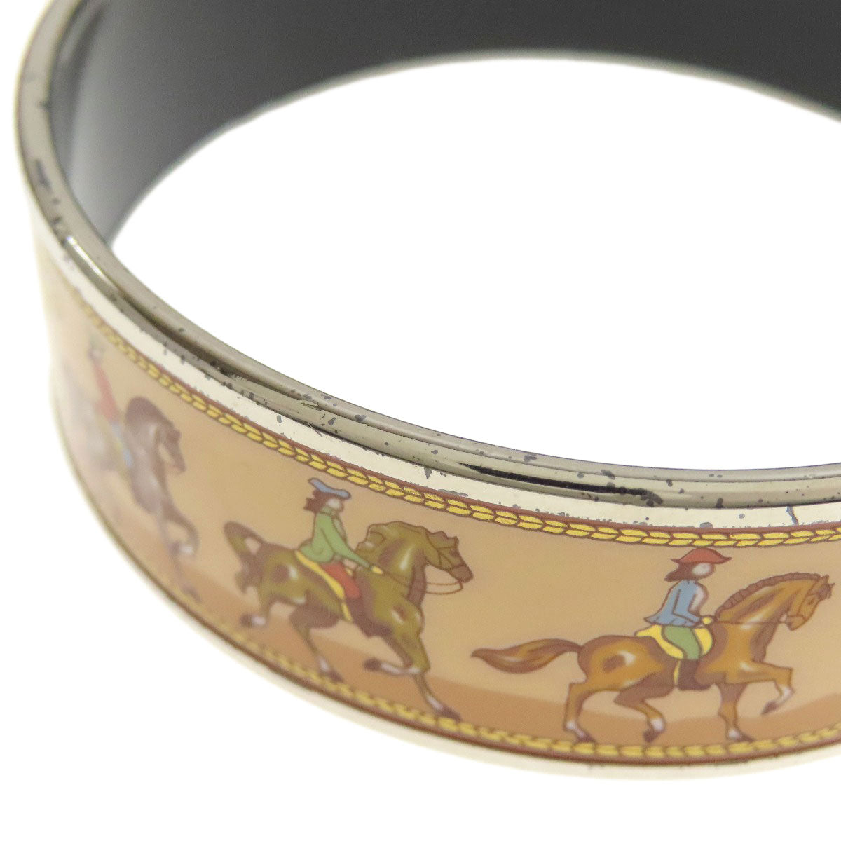HERMES bracelet metallic Brown Emaille GM Women Used