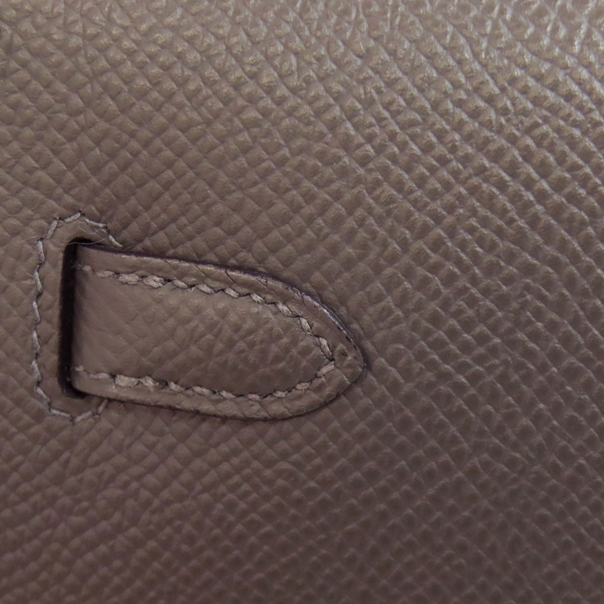 HERMES Long Wallet Purse Epsom gray Kelly To Go SilverMetal Women Used