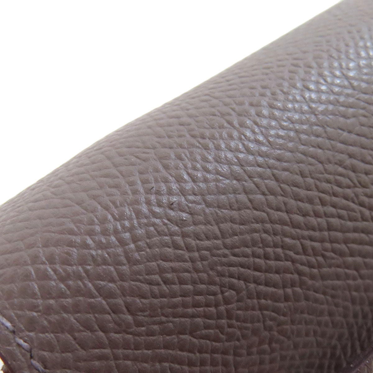 HERMES Long Wallet Purse Epsom gray Kelly To Go SilverMetal Women Used