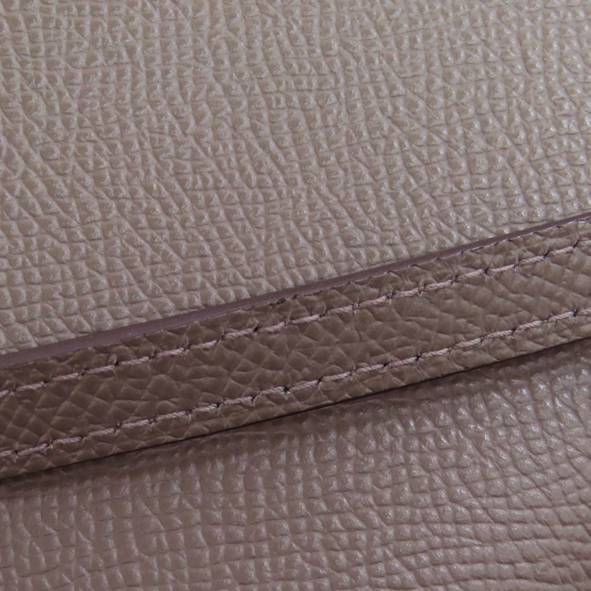 HERMES Long Wallet Purse Epsom gray Kelly To Go SilverMetal Women Used