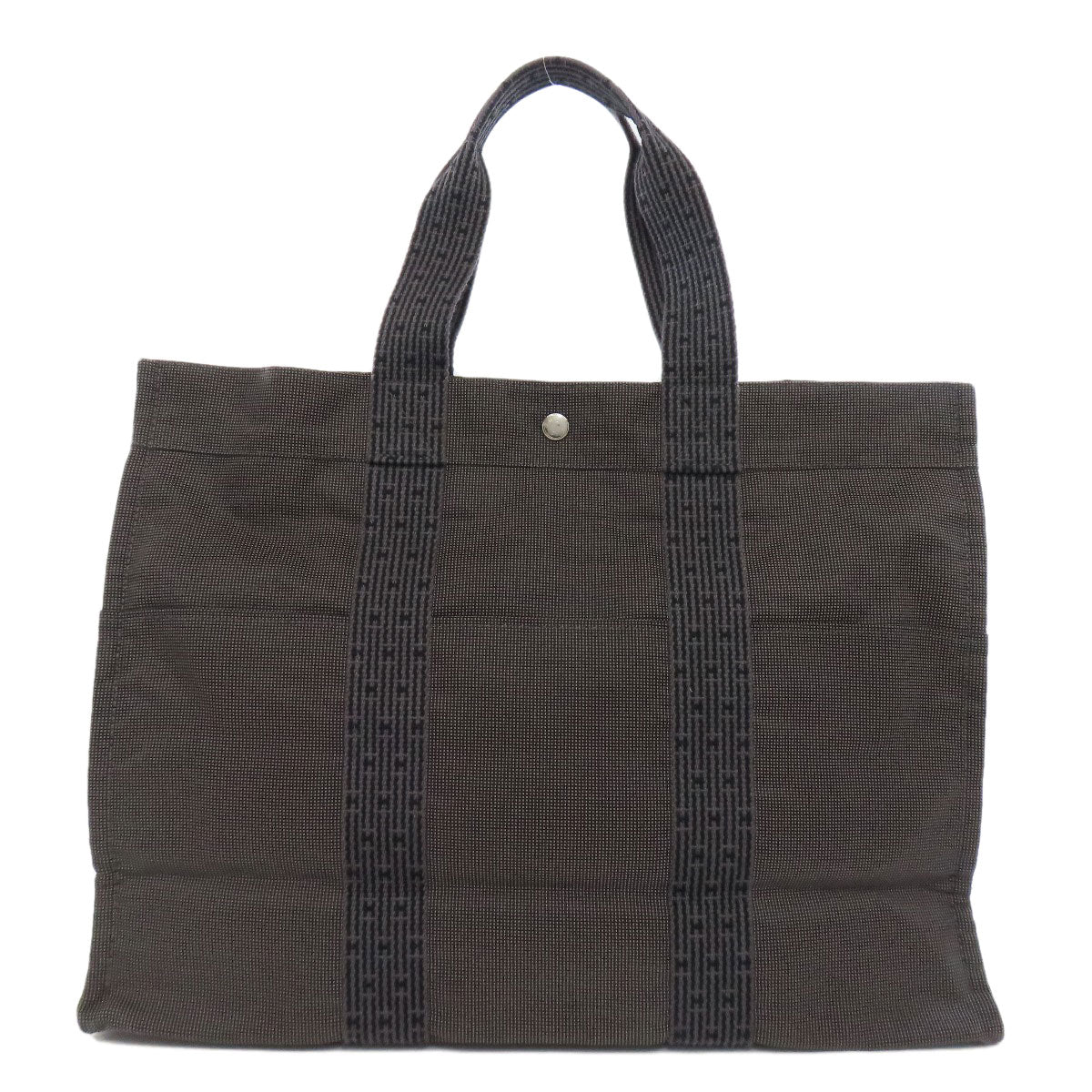 HERMES Tote Bag canvas gray Her LineGM Women Used