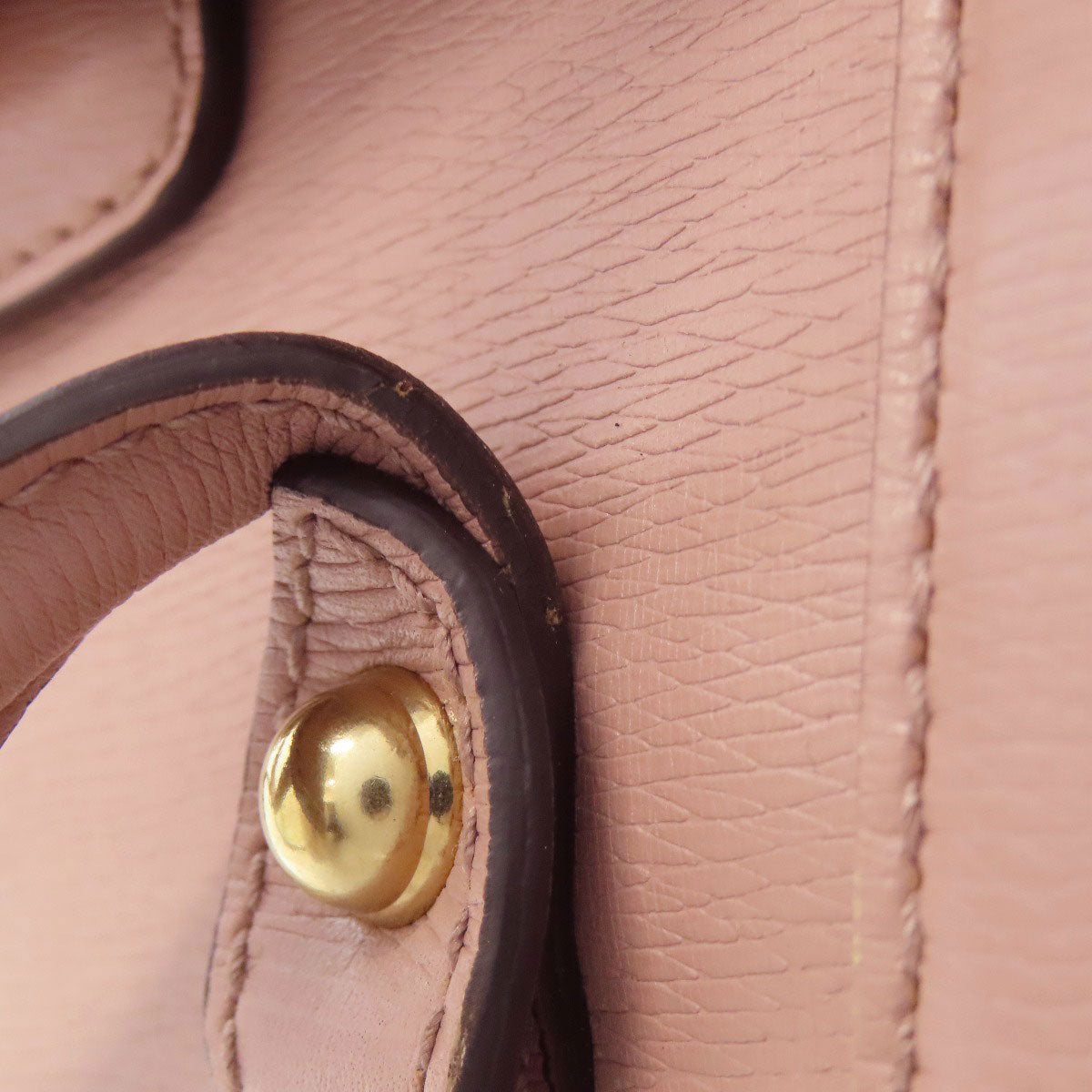 GUCCI Tote Bag 338989 leather pink Bamboo Women Used