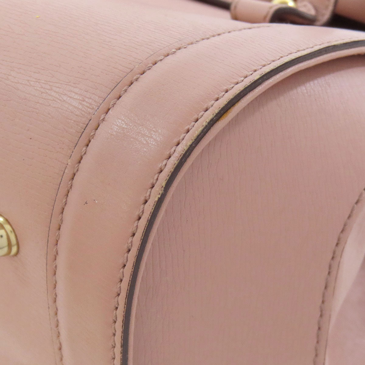 GUCCI Tote Bag 338989 leather pink Bamboo Women Used