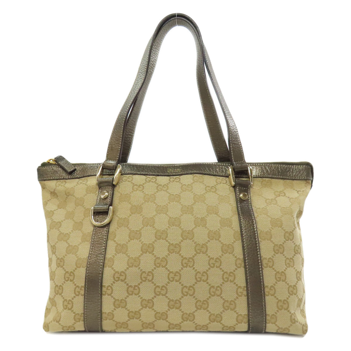 GUCCI Tote Bag 141470 canvas Brown Abbey GG pattern Women Used