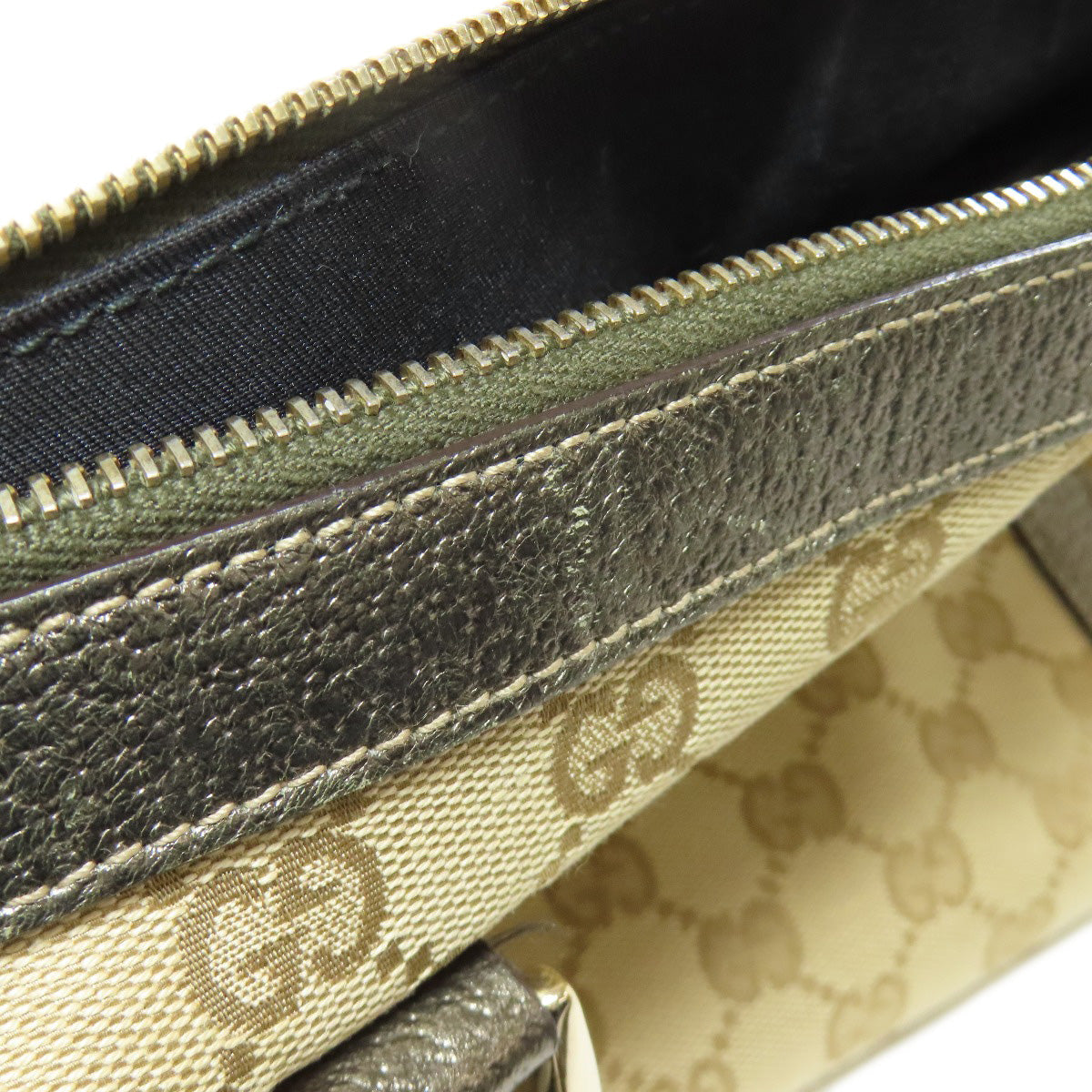 GUCCI Tote Bag 141470 canvas Brown Abbey GG pattern Women Used