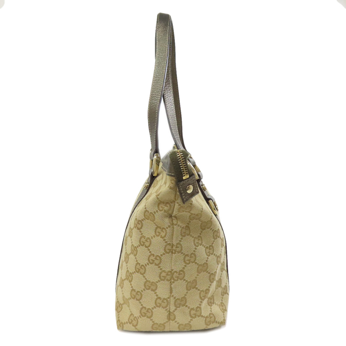 GUCCI Tote Bag 141470 canvas Brown Abbey GG pattern Women Used