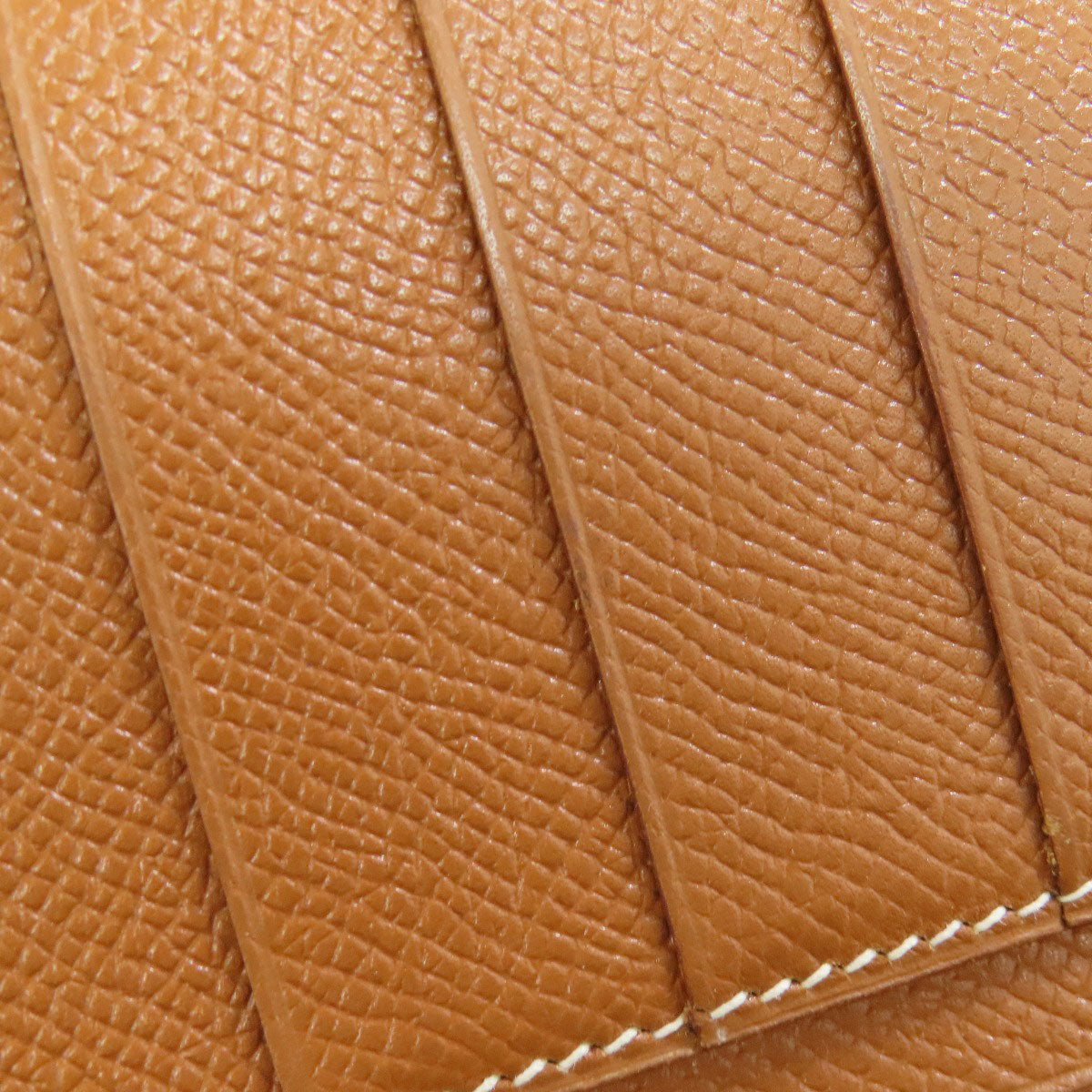 HERMES Long Wallet Purse Epsom gold Fleming Gold