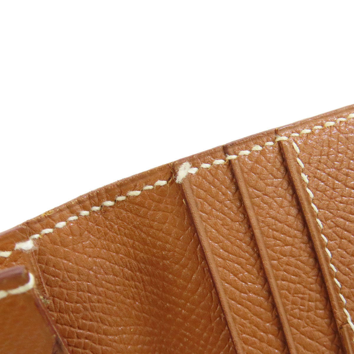HERMES Long Wallet Purse Epsom gold Fleming Gold