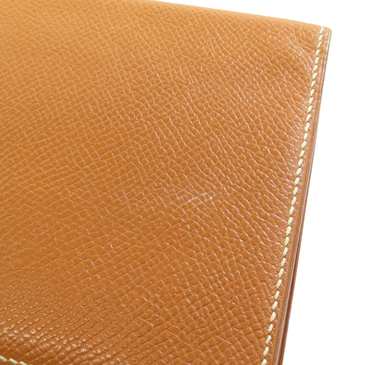 HERMES Long Wallet Purse Epsom gold Fleming Gold
