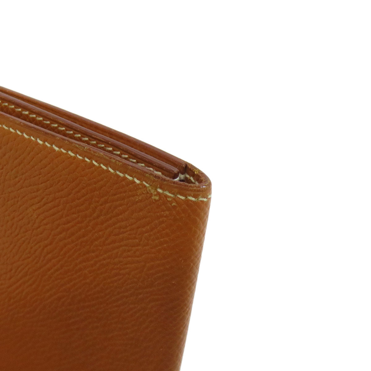 HERMES Long Wallet Purse Epsom gold Fleming Gold