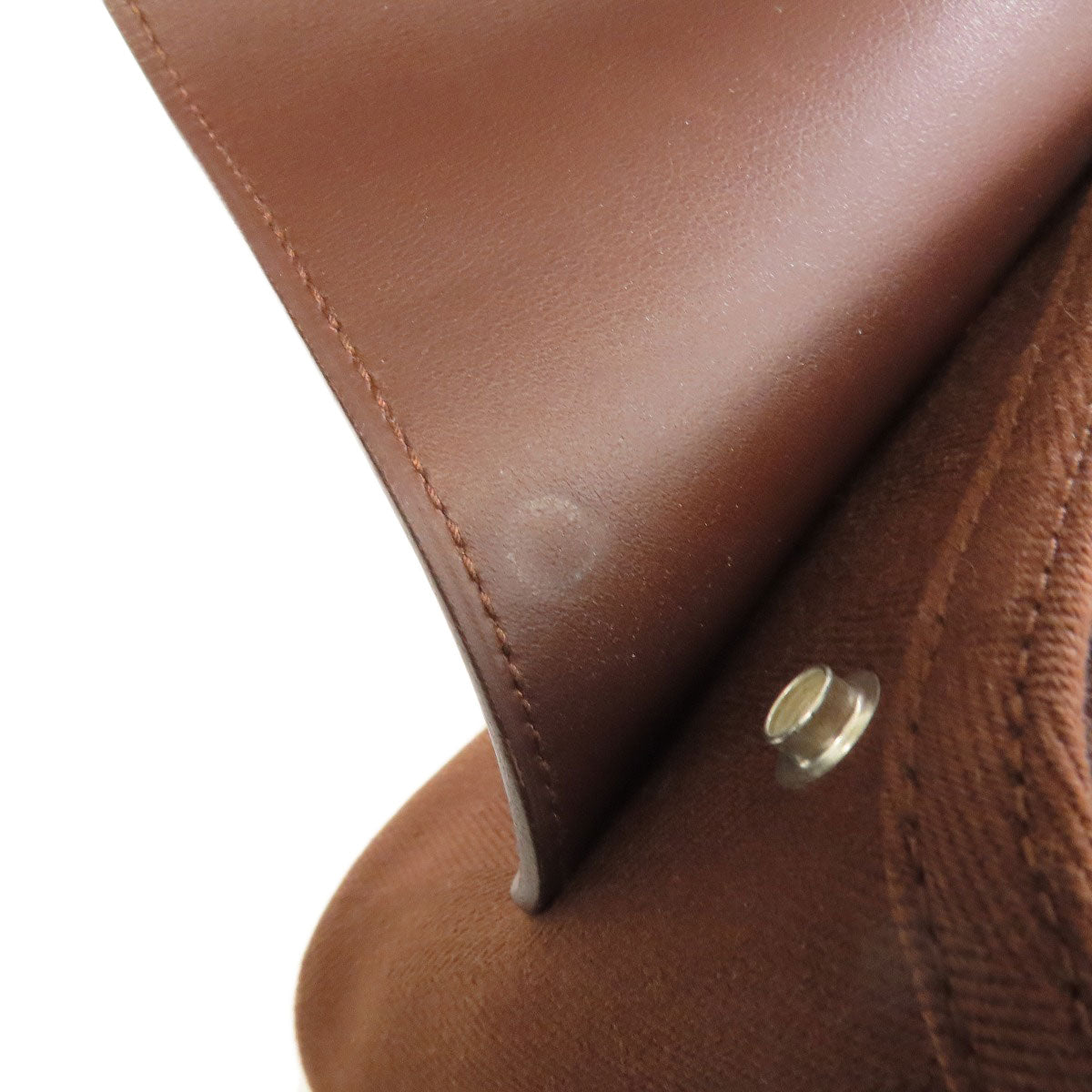 HERMES Handbag Towal chevron Brown Valparaiso Long PM