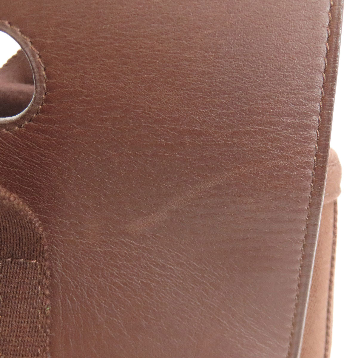 HERMES Handbag Towal chevron Brown Valparaiso Long PM