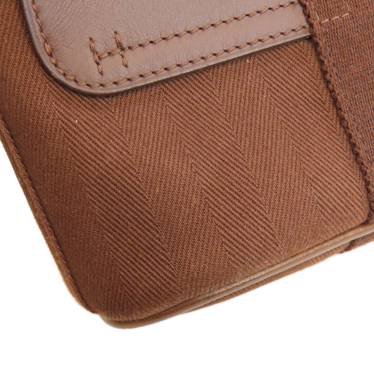 HERMES Handbag Towal chevron Brown Valparaiso Long PM