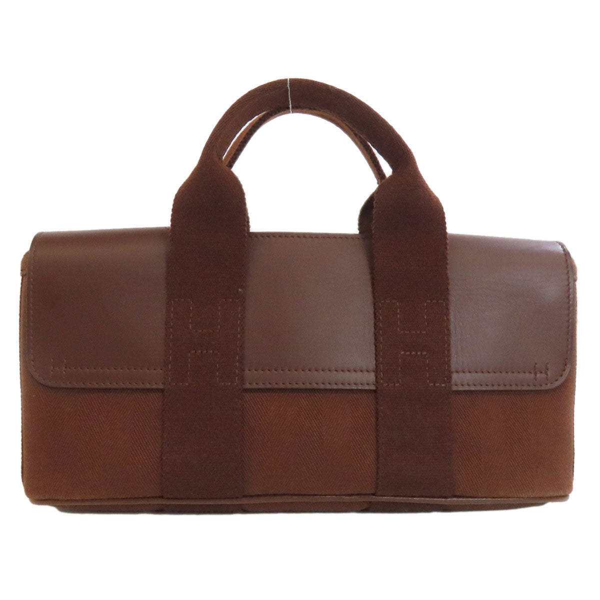 HERMES Handbag Towal chevron Brown Valparaiso Long PM