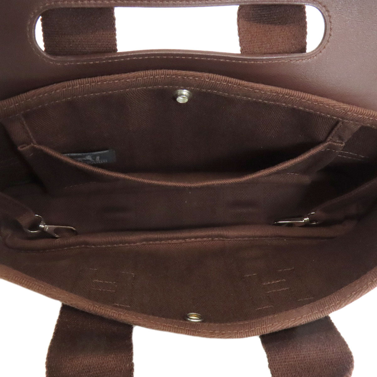 HERMES Handbag Towal chevron Brown Valparaiso Long PM