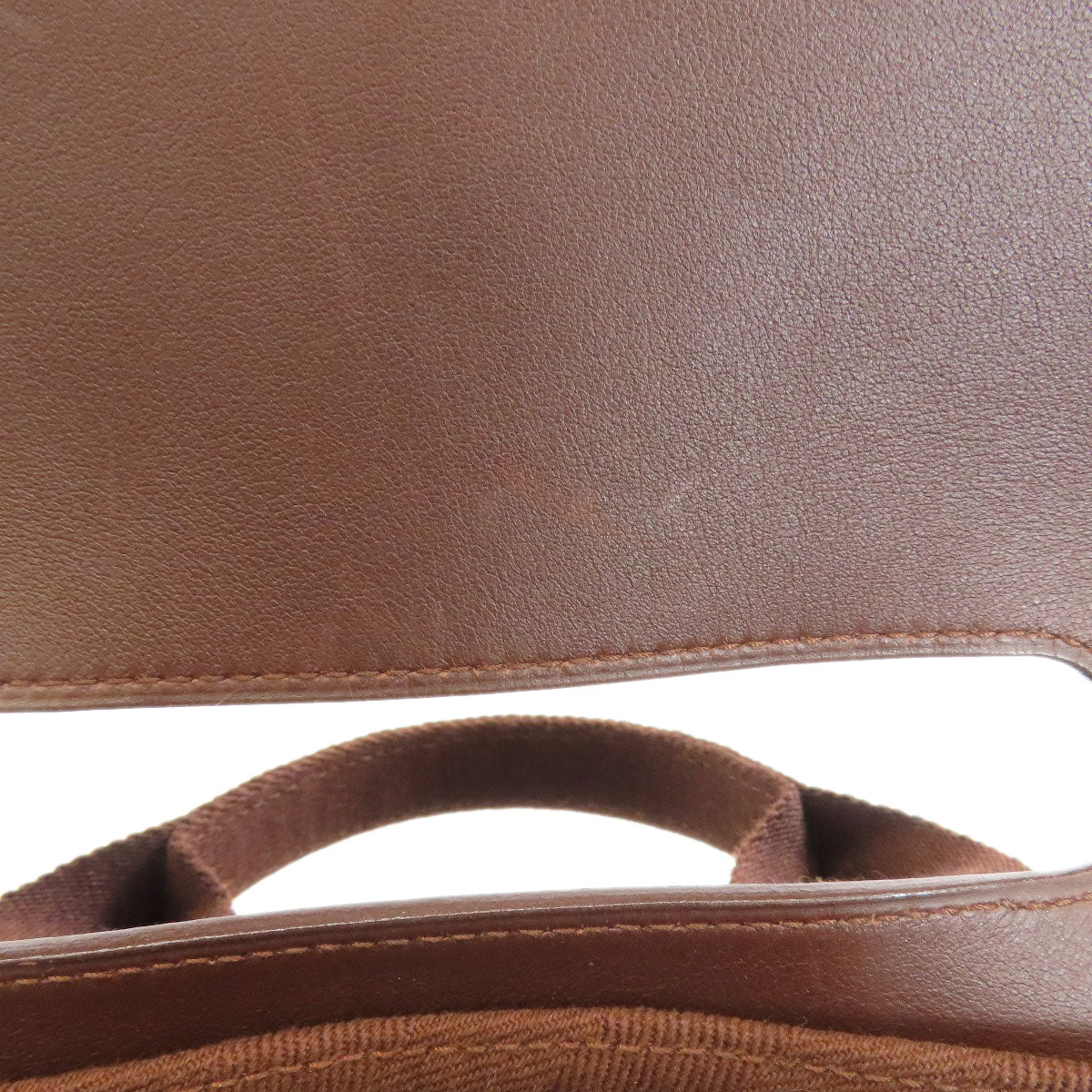 HERMES Handbag Towal chevron Brown Valparaiso Long PM
