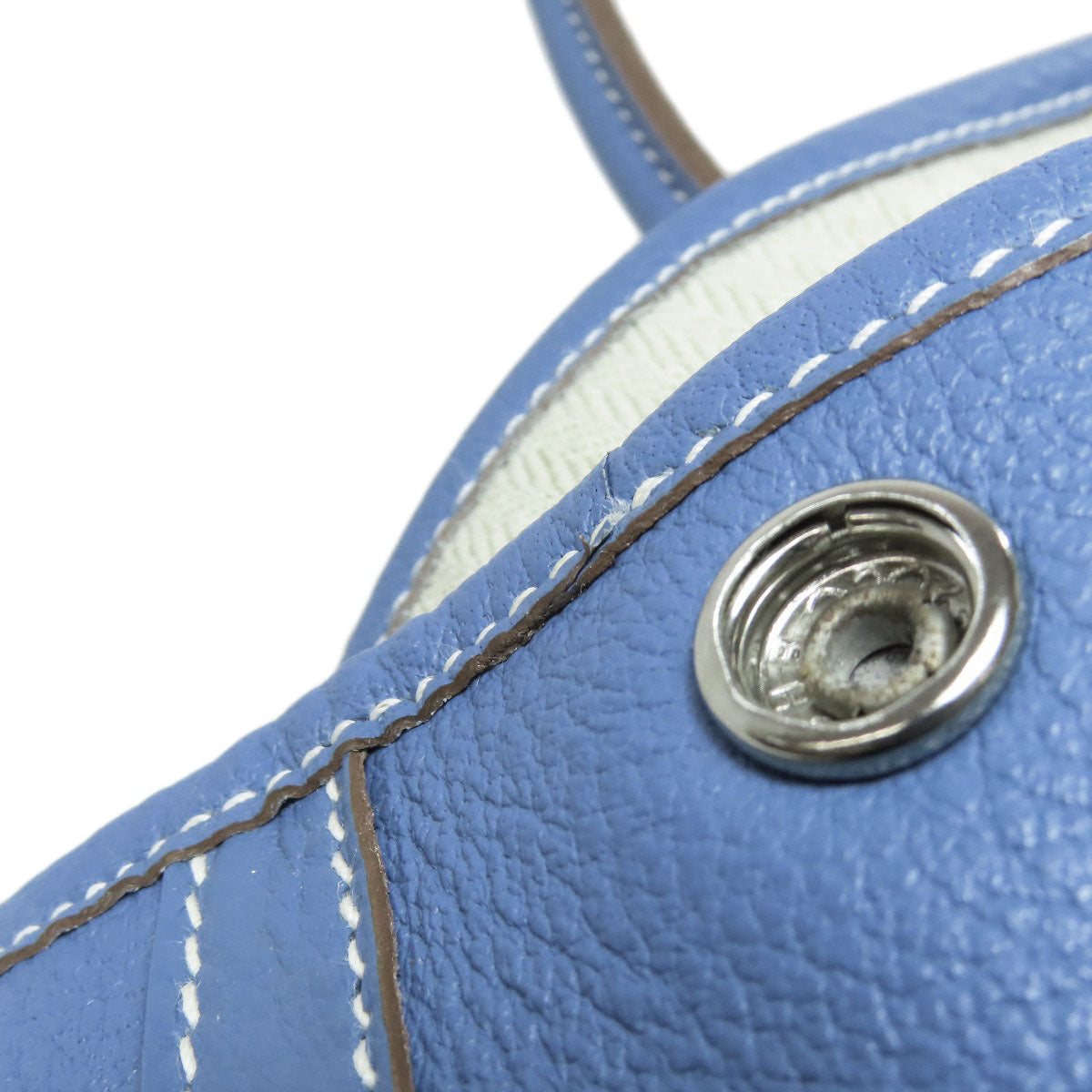 HERMES Tote Bag Negonda blue Garden Party TPM SilverMetal