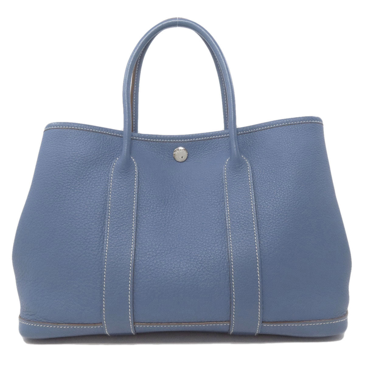 HERMES Tote Bag Negonda blue Garden Party TPM SilverMetal