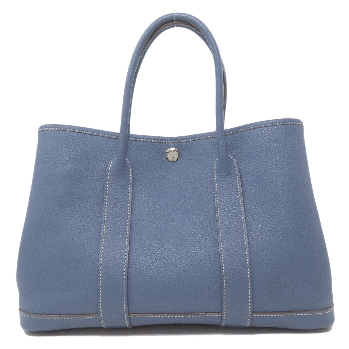 HERMES Tote Bag Negonda blue Garden Party TPM SilverMetal