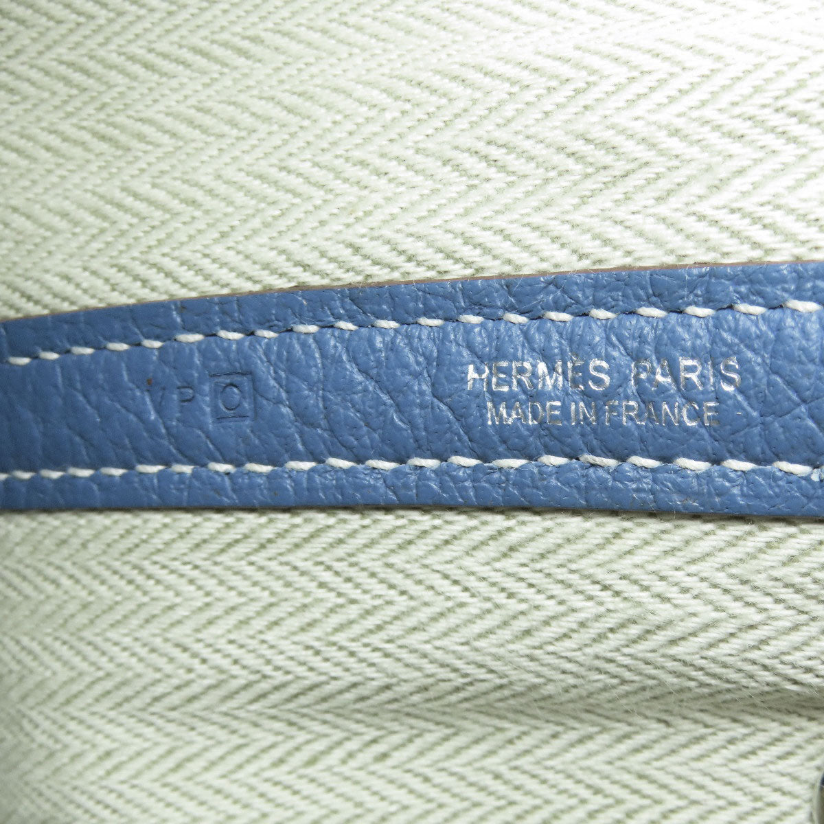HERMES Tote Bag Negonda blue Garden Party TPM SilverMetal
