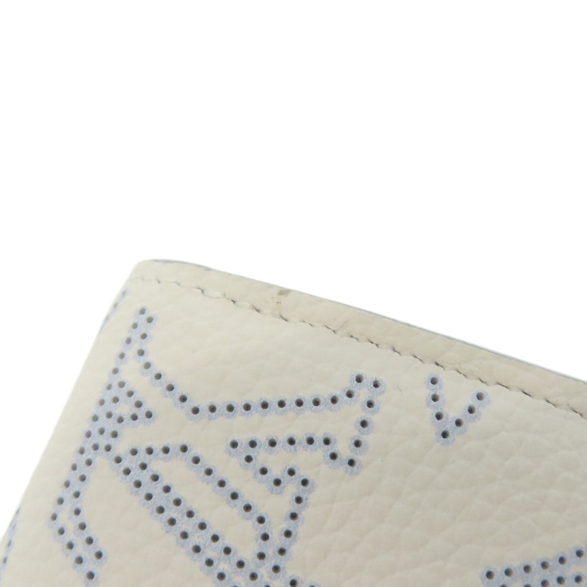 LOUIS VUITTON Bifold Wallet M11802 Mahina leather white Portefeuille Iris Compact Japan Limited Women Used