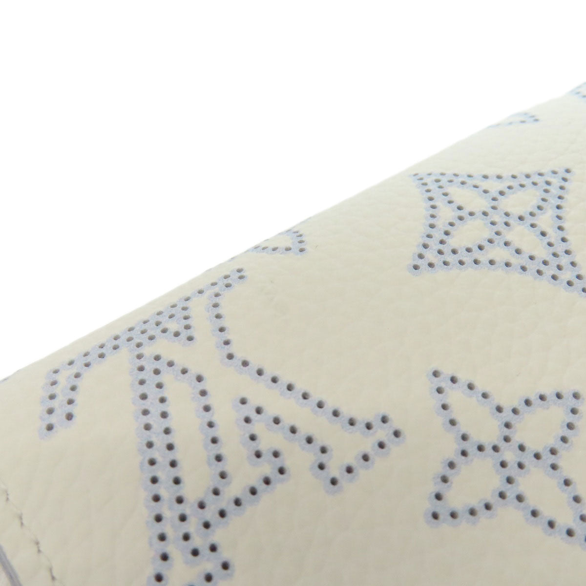 LOUIS VUITTON Bifold Wallet M11802 Mahina leather white Portefeuille Iris Compact Japan Limited Women Used