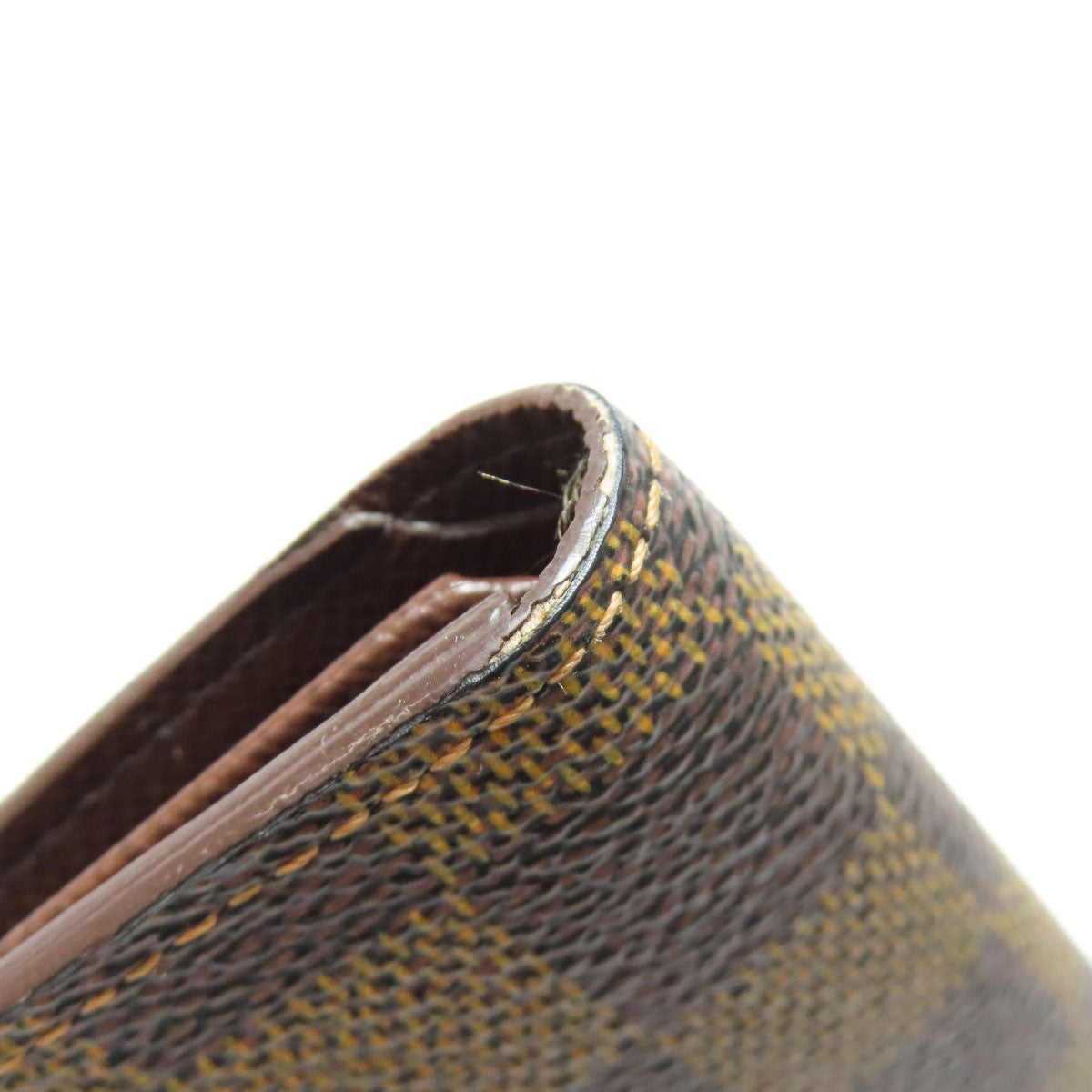 LOUIS VUITTON Bifold Wallet N60011 Damier canvas Brown Portefeuille Florin Women Used