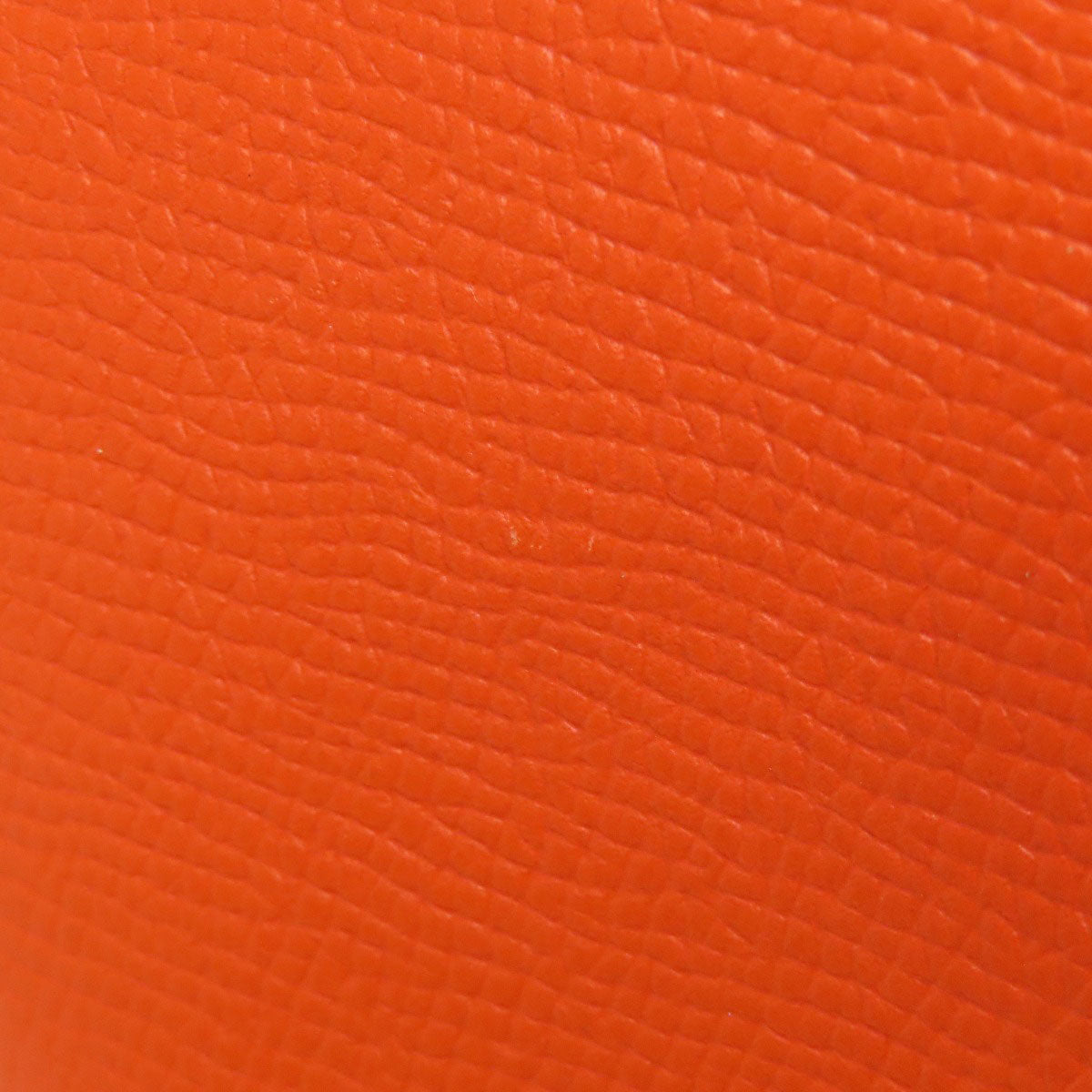 HERMES Coin case Epsom Orange Azap Silkin Compact SilverMetal