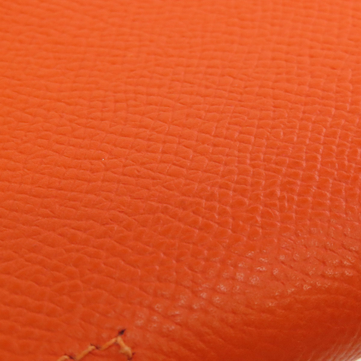 HERMES Coin case Epsom Orange Azap Silkin Compact SilverMetal