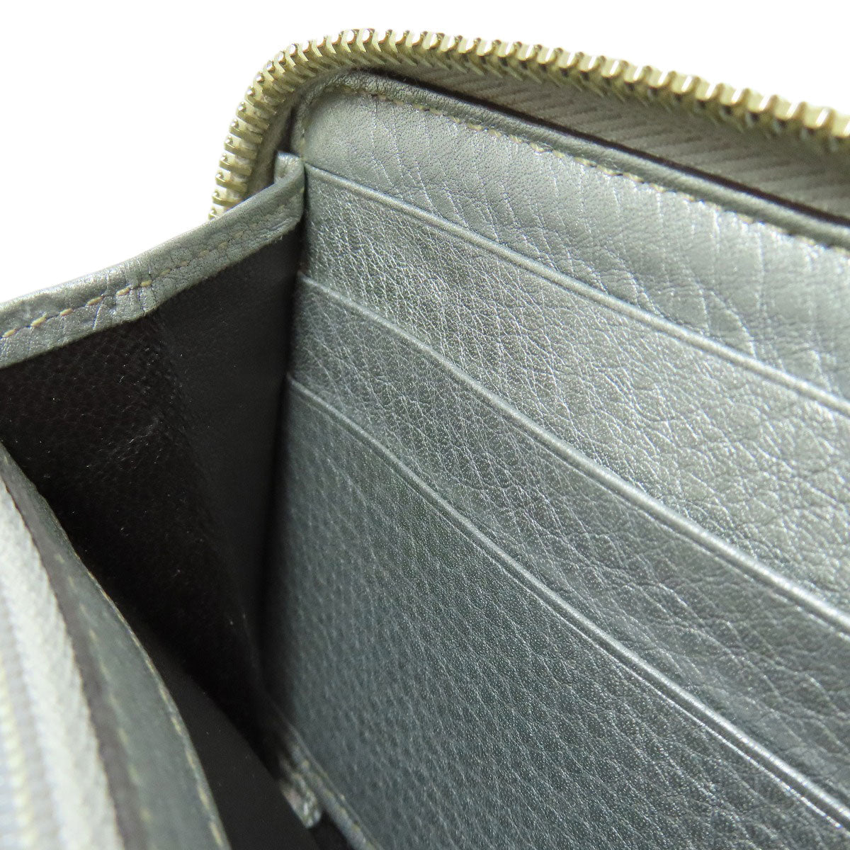 GUCCI Long Wallet Purse 224252 Canvas, Leather Brown GG Women Used