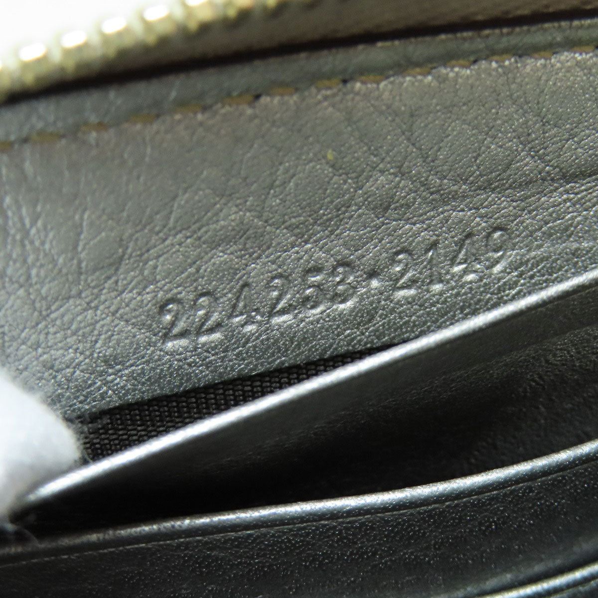 GUCCI Long Wallet Purse 224252 Canvas, Leather Brown GG Women Used