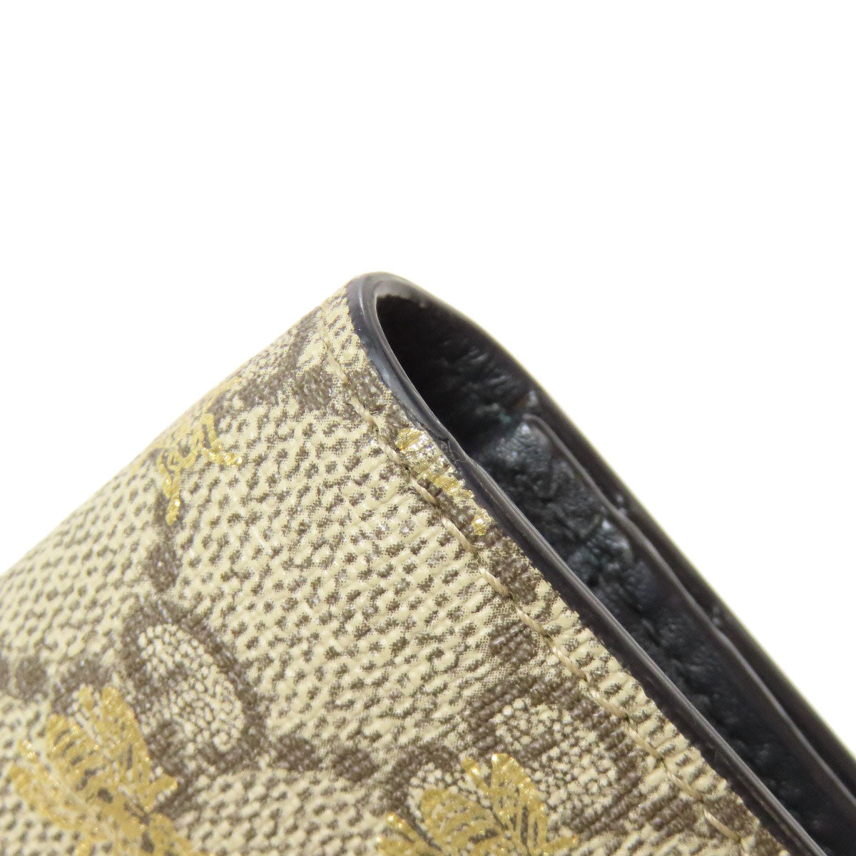 GUCCI Bifold Wallet 508757 PVC Brown GG Supreme B Women Used