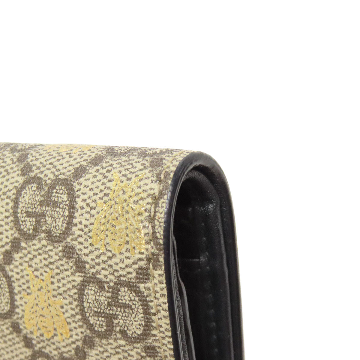 GUCCI Bifold Wallet 508757 PVC Brown GG Supreme B Women Used