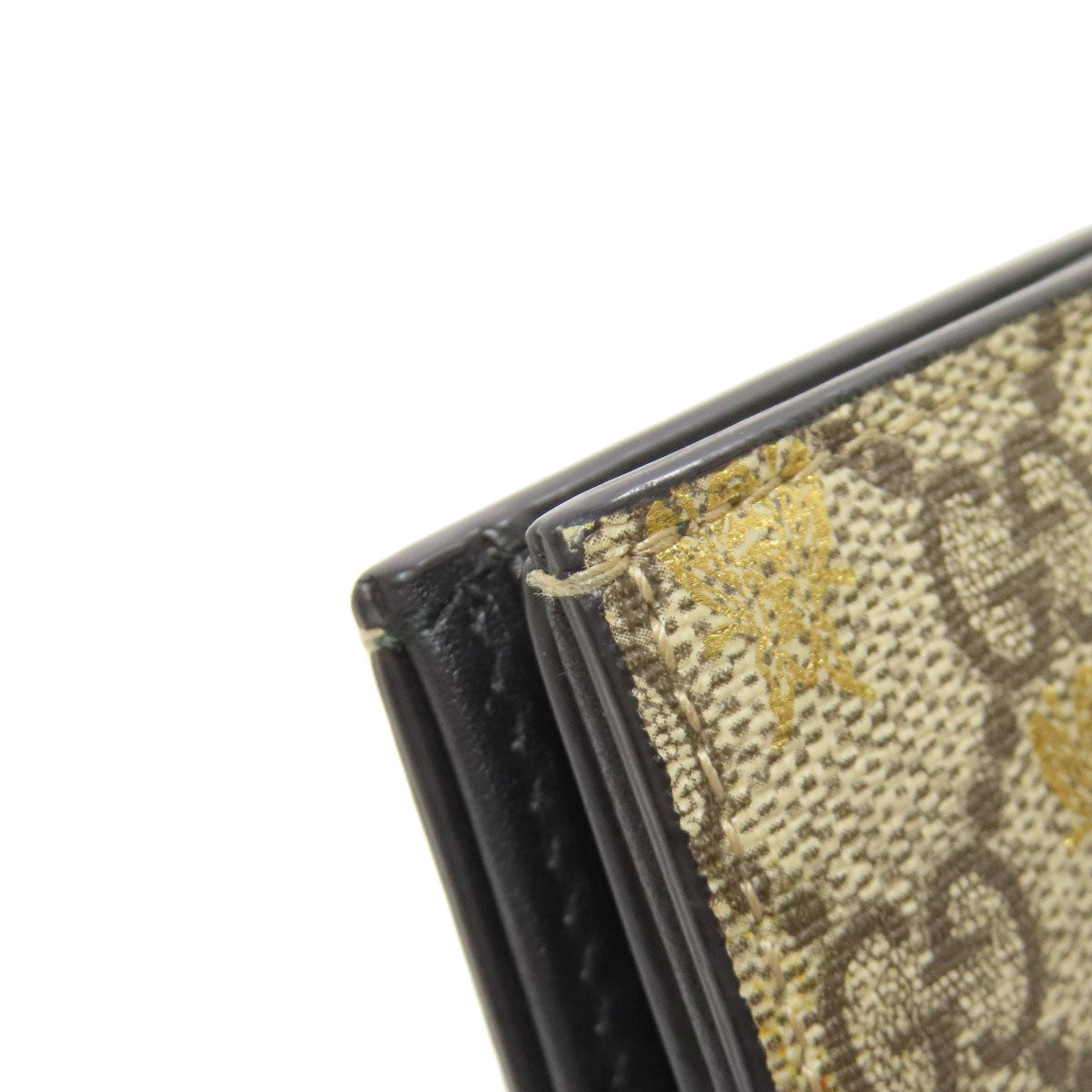 GUCCI Bifold Wallet 508757 PVC Brown GG Supreme B Women Used