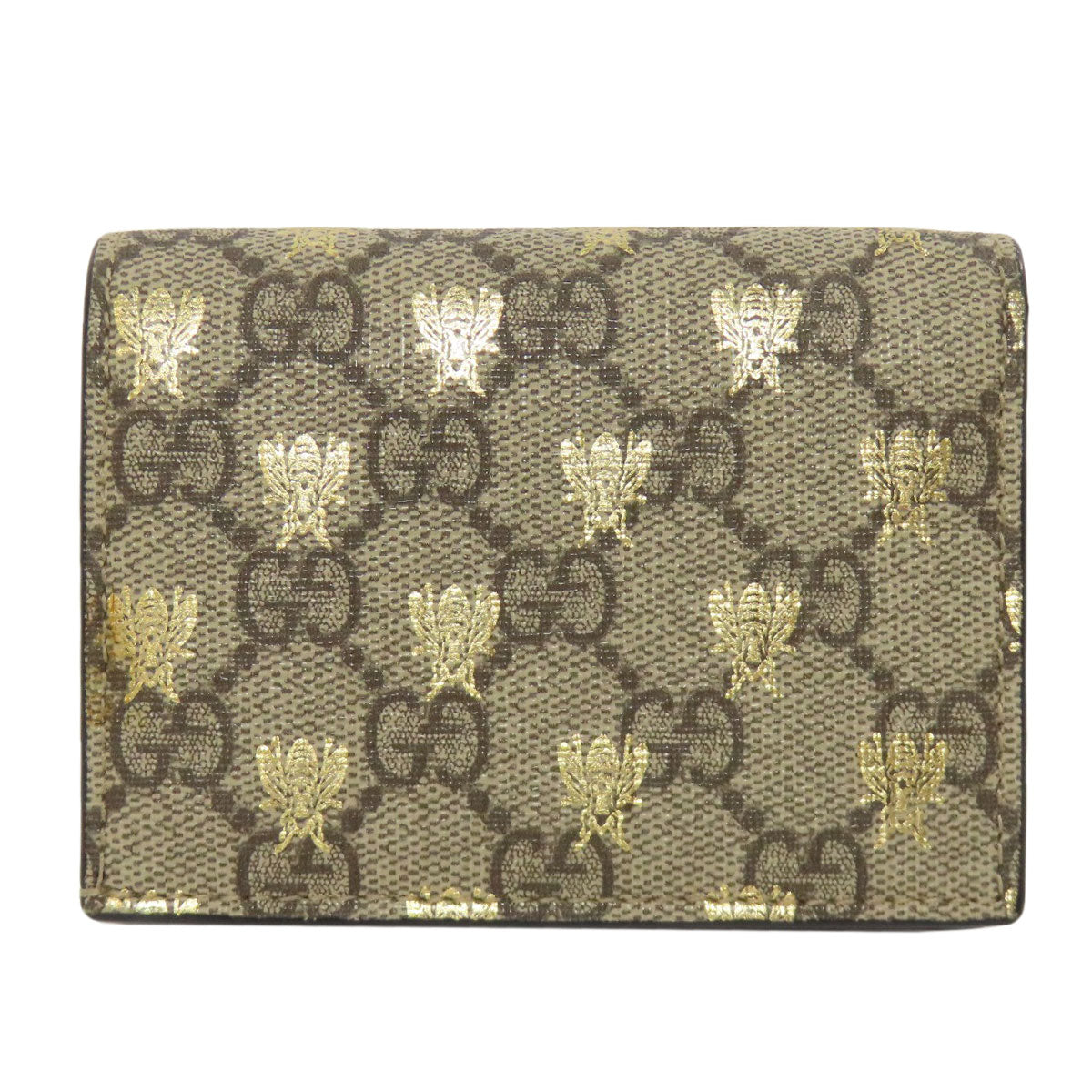 GUCCI Bifold Wallet 508757 PVC Brown GG Supreme B Women Used