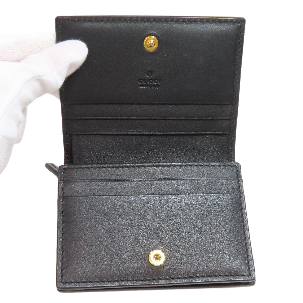 GUCCI Bifold Wallet 508757 PVC Brown GG Supreme B Women Used