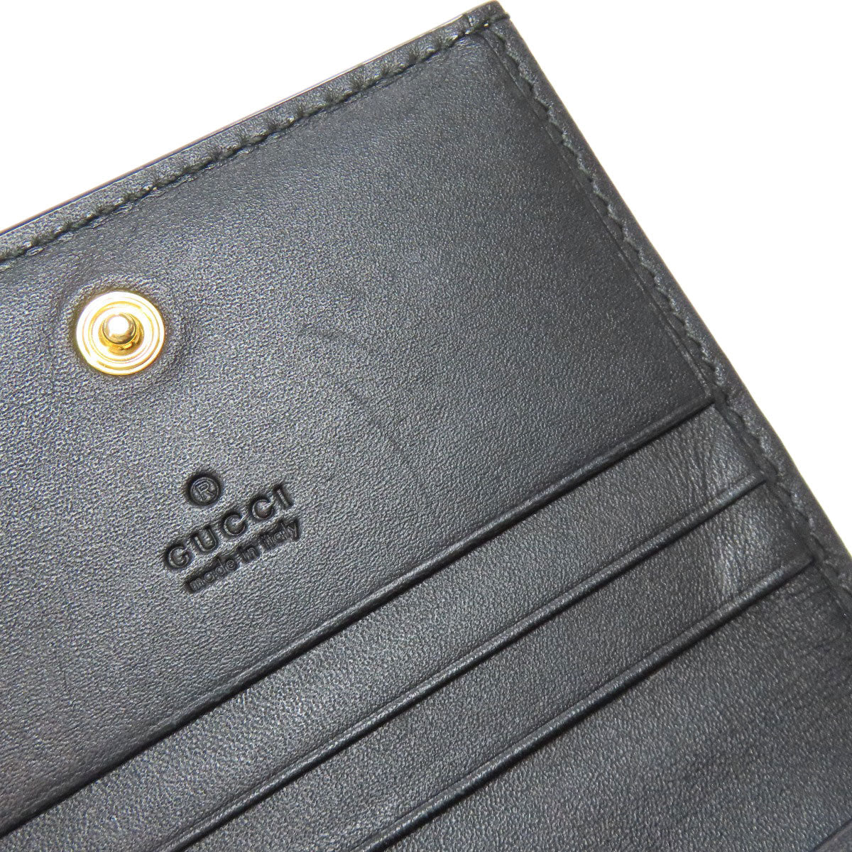 GUCCI Bifold Wallet 508757 PVC Brown GG Supreme B Women Used